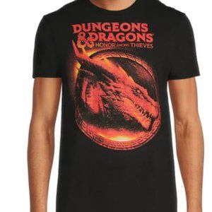 Dungeons & Dragons Men’s Black Graphic Tee with Short Sleeves